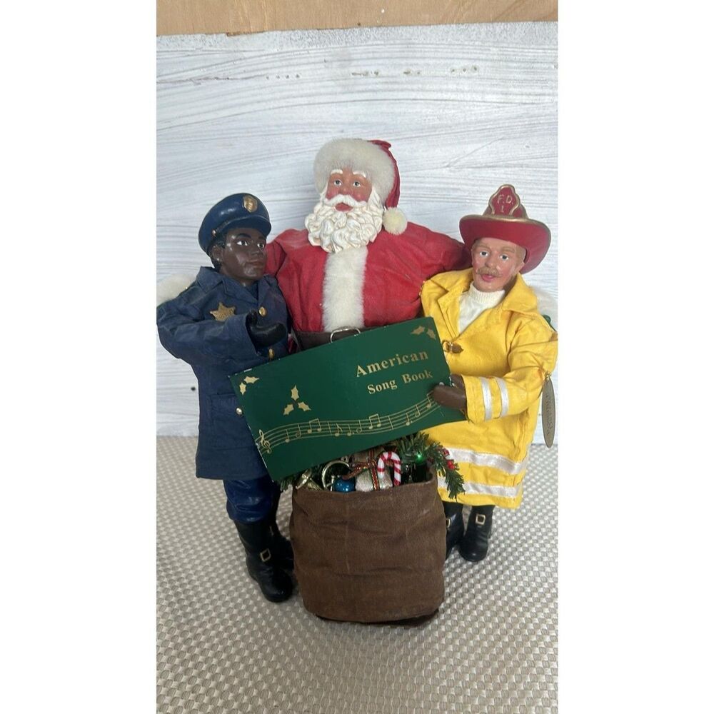 Possible Dreams Clothtique Santa Hometown  Heros Policeman Fireman Mustical